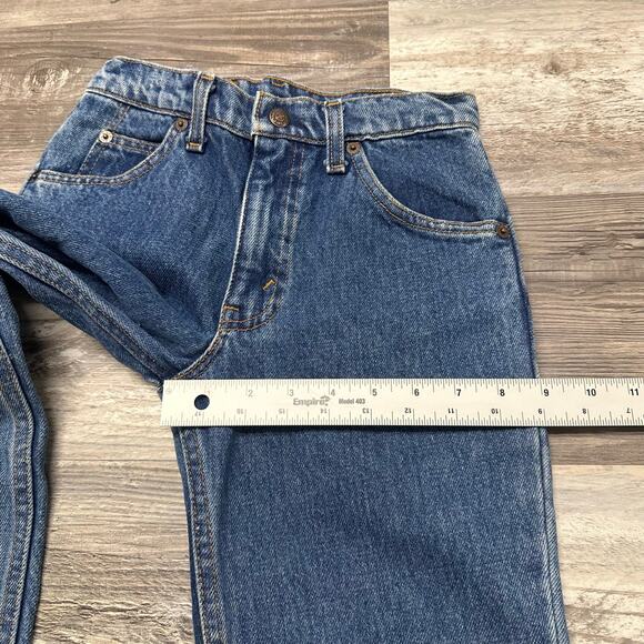 Vintage 90s Levi's 506 Mid Blue Boys 11 22x25.5 Straight‎ Jeans Orange Tab USA - Picture 12 of 13